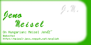 jeno meisel business card